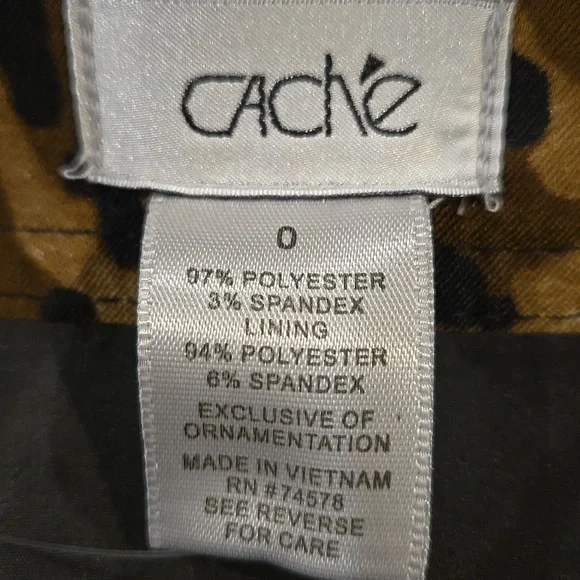 Cache Animal Print Women's Skirt Sz 0 - Picture 5 of 7